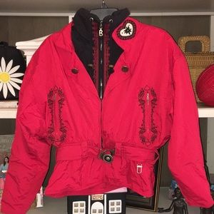 Vintage BOGNER embroidered ski coat 4 6 EUC